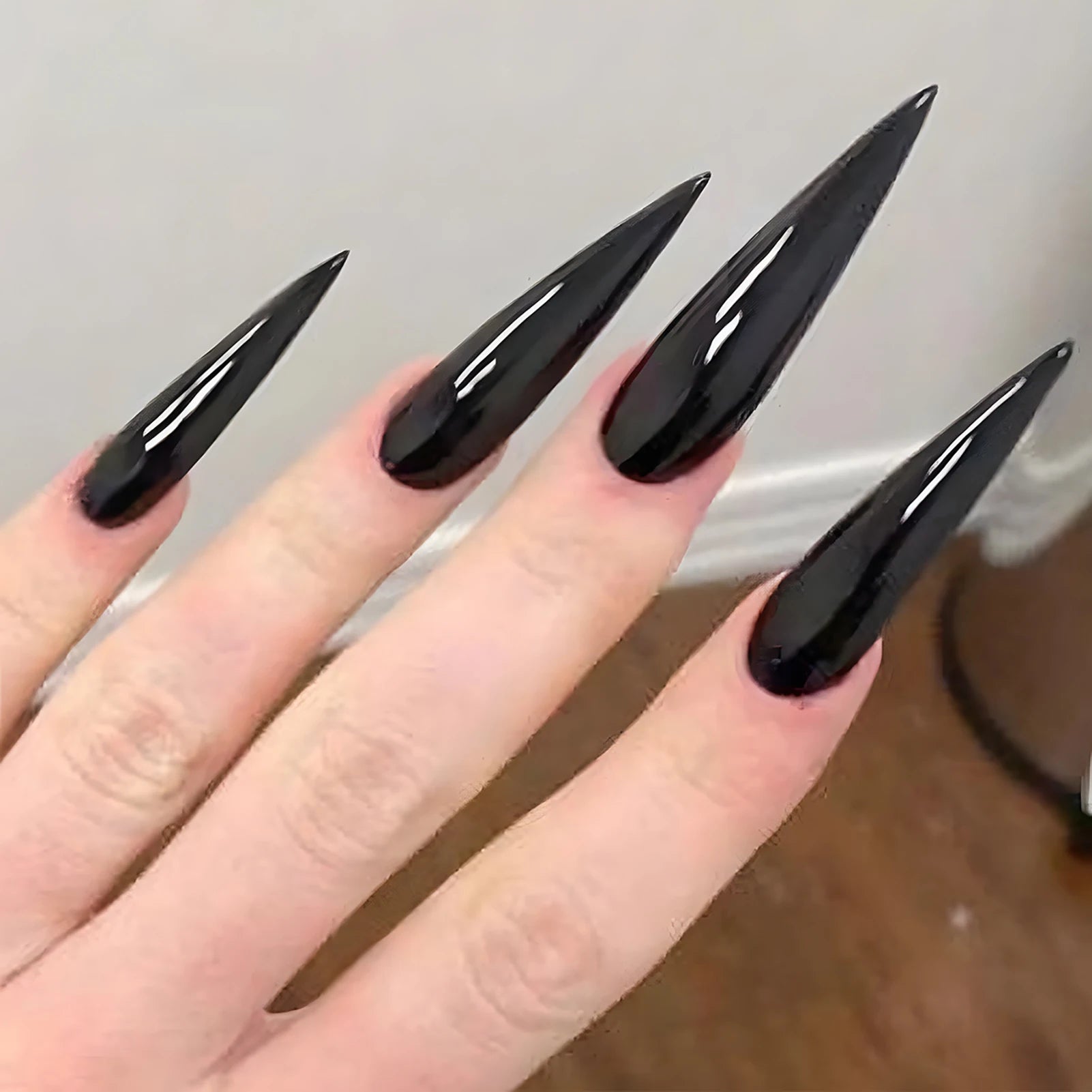 Boss Babe Beauty™ – Press - On Nails | Stiletto Jet Black - BOSS BABE HOUSE