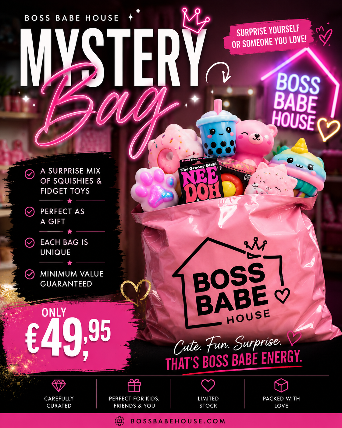 Boss Babe Squishy Mystery Bag – €49,95 - BOSS BABE HOUSE