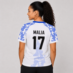 Curaçao Blue Wave Shirt Dames – White Edition 🇨🇼 | Personaliseerbaar Voetbalshirt - BOSS BABE HOUSE