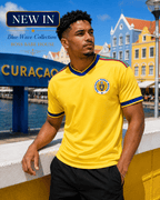 Curaçao Blue Wave Shirt | Mannen – Yellow Edition 🇨🇼 - BOSS BABE HOUSE