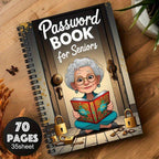 Senior Safety™ Password Notebook – 70 Pages | Spiral Bound Lock - Design Organizer - BOSS BABE HOUSE